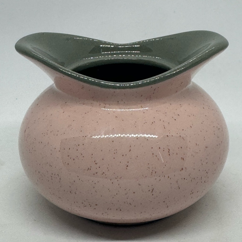 Vintage MCM Harkerware Speckled Pink & Gray Sugar (No Lid)